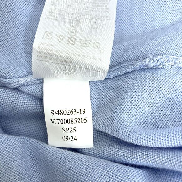 Banana Republic Forever Sweater Size XXL V-Neck Soft Blue Cotton Blend - Picture 14 of 14